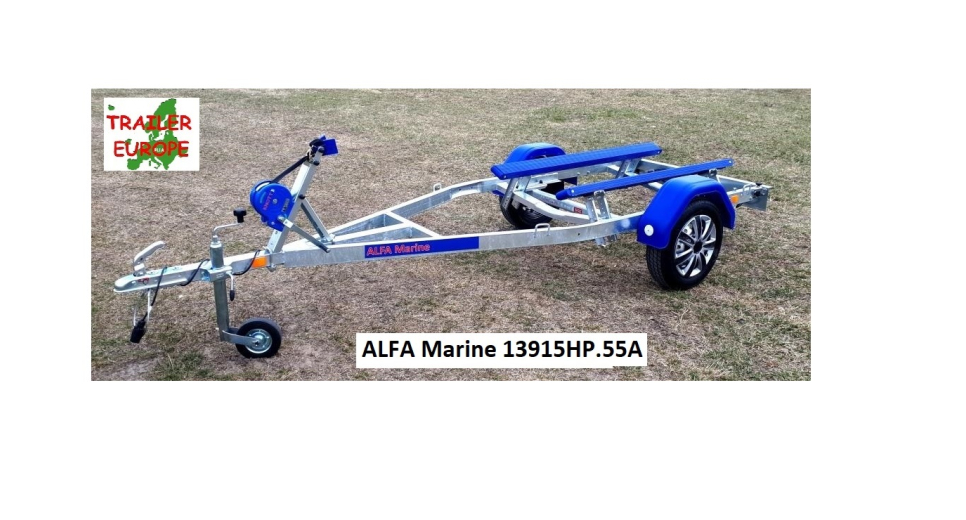 ALFA Marine 13915HP.55A (párnafás) fék nélküli Jet Ski és csónakszállító analóg világítással