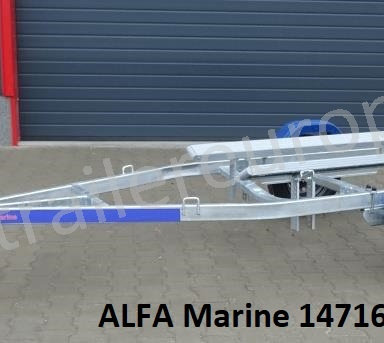 ALFA Marine 14716HP.75A (párnafás) fék nélküli Jet Ski és csónakszállító analóg világítással