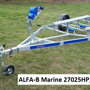 ALFA-B Marine 27025HP.A és ALFA-B Marine 27025HG.A egytengelyes,fékes csónakszállitó analóg világítással